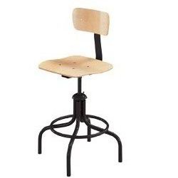Bevco Adjustable-Height Plywood Stool - 20-28