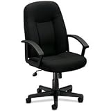 Basyx VL601 Series Managerial Mid-Back Swivel/Tilt Chair, BY Fabric/BLK Frame