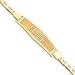 14K Pittsburgh Steelers Med Satin Name Id Bracelet W/Anchor Link - NF1661-8
