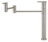 Danze D206058SS Parma Deck Mount Single-Handle Pot Filler with Lever Handle, Stainless Steel