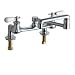 Jointed Swing Spout Faucet with Porcelain Handles - Chrome