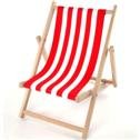 Childrens Toyshop  Toys : RED STRIPED CHILDS DECKCHAIR