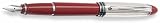 Aurora Ipsilon Silver Sterling Silver Cap w/ Red Barrel Extra Fine Point Fountain Pen - AU-B14CR-EF