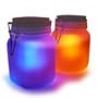 Set of 4 Moon Jars - Solar Power LED Mood Light (Put It Outside Turn On And The Jar Does The Rest !)