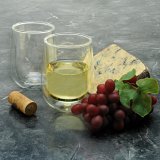 Steady-Temp Double Wall Chardonnay/Chablis Stemless Wine Glasses -Set of 2