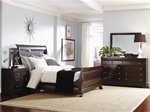 Queen Wood Sleigh Bed - CLOSEOUT by Hooker Furniture - Dark Tobacco Finish  ....