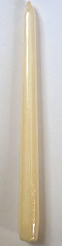 12 Pack of 10" Unscented Taper Candles, NY Candle Co. - 8 Colors to Chose From (Ivory)