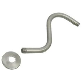 Buy 8 Brushed Nickel Shower Head S Curved Wall Mount Arm by BF now!