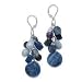 .925 Silver, Sodalite, Amethyst & Blue Lace Agate Beaded Earrings