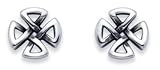 Stainless Steel Celtic Cross Stud Earrings