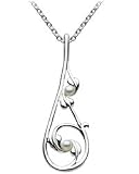 Kit Heath Art Nouveau Entwined Leaf & Pearl Necklace