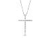 0.25cttw Natural White (SI-Clarity GH-Color) Diamond Cross Pendant in 14k White Gold.Include 14k 18 inches white gold chain.