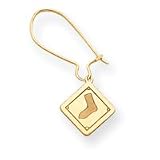 14K Chicago White Sox Sock Logo Kidney Earrings