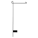 Black Iron Small Garden Flag Stake Stand Pole