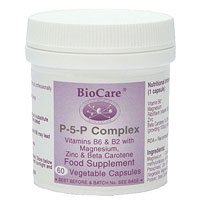 BioCare P-5-P Complex – Vitamins B2 And B6 With Magnesium, Zinc And Beta Carotene – 60 Vegicaps