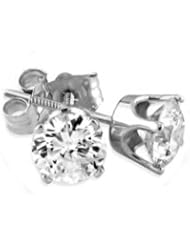 .50ct TW Diamond Stud earrings set in 4 prong 14K White gold. (I1 Quality H- I Color)