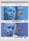 2003-04 Fleer Genuine Insider Scoring Threats #1 - Tracy McGrady/Vince Carter