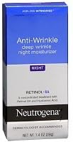 Neutrogena  Ageless  Intensives Anti-Wrinkle Retinol Cream with Hyaluronic Acid - Night Moisturizer Cream with Retinol, Vitamin E, Glycerin, Hyaluronic Acid, and Shea Butter, 1.4 oz (Pack of 2)