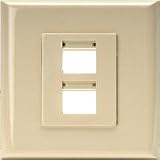 Channel Vision Ivory Dual Jack Decora Plate - 2 Jack, 10 Pack