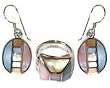 Girls Jewelry Set Sterling Silver Gemstone Earrings Ring