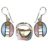 Gift for Her - Earring and Ring Sets Sterling Silver with Pearl Jewelry