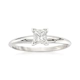 .50 Carat Diamond Solitaire RSVP Engagement Ring In 14kt White Gold