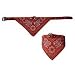 2-TECH Hunde Halsband mit Tuch 34-44,5cm, rot
