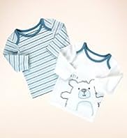 2 Pack Pure Cotton Bear Spotted T Shirts