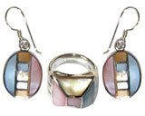 Girls Jewelry Set Sterling Silver Gemstone Earrings Ring