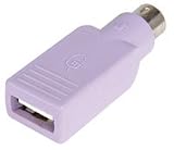 USB 2.0 Keyboard To PS/2 PS2 Male 6 pin Single Convertor Purple