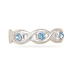 Twist Design Toe Ring with Crystal