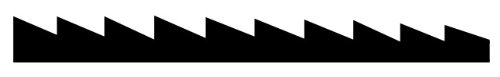 Olson MC49000 Scroll Saw Blade - 20 TPI [#12] 0.07 Wide X 0.023 Thick X 5 Long - Stamped Regular Tooth - Plain End