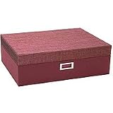 Swing Mosell Document Storage Box, 13 x 10 x 4.25, Bordeaux.