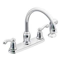 Moen Traditional CA87004 Two-Handle High Arc Kitchen Faucet - Chrome