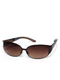 NINE WEST Sunglasses Rectangle Brown Metal Frame and Plastic Arms - B001F0N3MQ