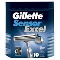 Gillette Sensor Excel Refills - 10 Cartridges