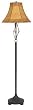 Lite Source C600 Bali Floor Lamp, Dark Bronze with Woven Shade