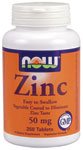 NOW ZINC 50 MG - 250 TABLETS