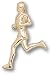 Full Body Runner Charm/Pendant -14K/10K, Stainless Steel or Gold Plated