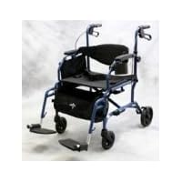 Medline Excel Translator Rollator Wheelchair, 250 Lb Capacity, 19 Inch Wide, Latex Free, Desk Length Arm, Detachable Foot Rest