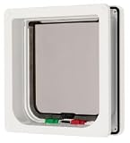 Cat Flaps - 4-way Locking Flap + Liner - White