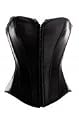 Fashion corset in black satin (A3010)