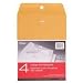 Mead Mea-76012 Heavyweight Clasp Envelopes - 90 [9 X 12] - Kraft - 4 / Pack - Brown