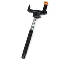 Selfie stick Extendable Wireless Bluetooth Selfie Stick with built-in Bluetooth Remote Shutter w/ Adjustable Phone Holder for iPhone 6 Android, Bluetooth(Black)