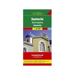 Santorini Road Map: Autokarte mit  Touristischen Informationen, Autof�hren und Marinas (Road Maps)