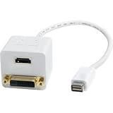 STARTECH.COM MDVISPL1DH  - 1 ft Mini DVI to DVI-D & HDMI Splitter Cable - M/F