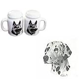 Dalmatian Large Salt and Pepper Shakers, Porcelain by Rosalinde (4')