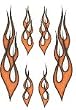 Hardley Dangerous Illusions Sizzling Flame Sticker BURNT ORANGE