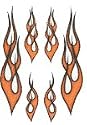 Hardley Dangerous Illusions Sizzling Flame Sticker Orange