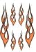 Hardley Dangerous Illusions Sizzling Flame Sticker Orange